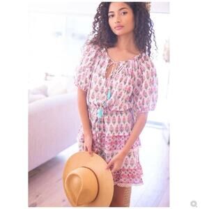 Bell by Alicia Bell Roxy Pink Flower Mini Dress Size M
